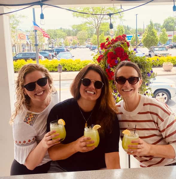 Friends on patio