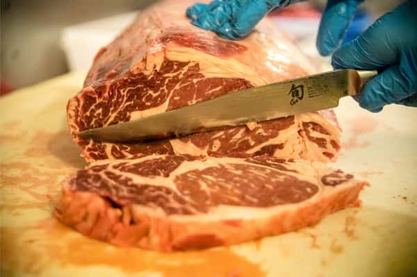 slicing meat