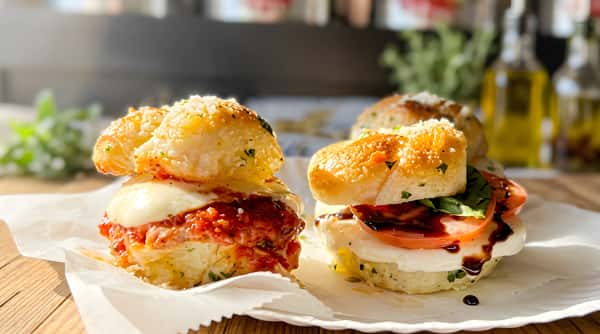 Two garlic knot sliders