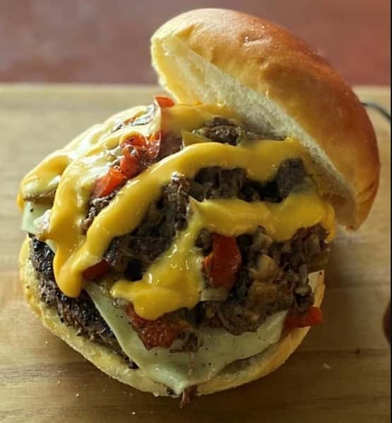 3 Cheese Authentic Philly Burger