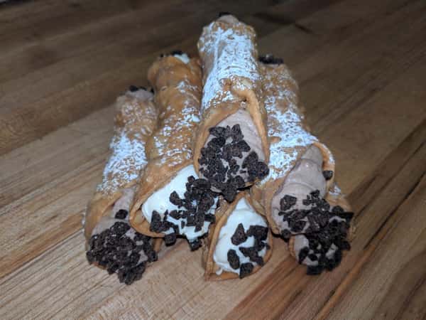 Home Made Cannoli, Choose From White Cream, Nutella or Strawberry