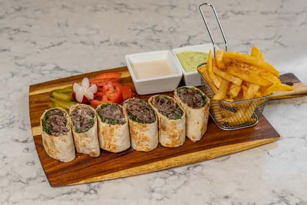 arabic beef shawarma wrap