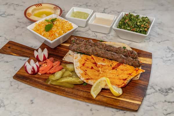 syrian kabab two skewers