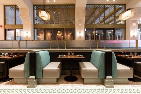 Booth seating at Santana Row