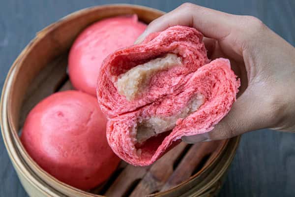 Beet & Taro Bun