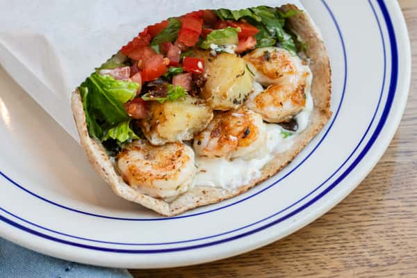 Cod & Shrimp Pita