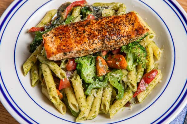 Grilled Salmon & Veggie Penne