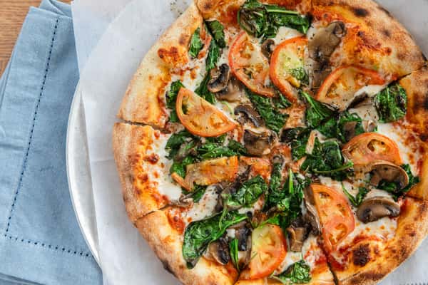 Spinach & Mushroom Pizza