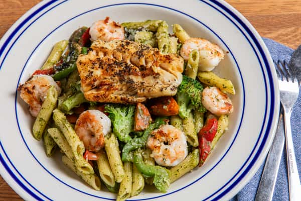 Grilled Seafood Penne
