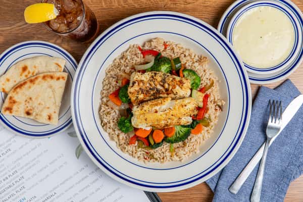 Grilled Cod Rice Plate