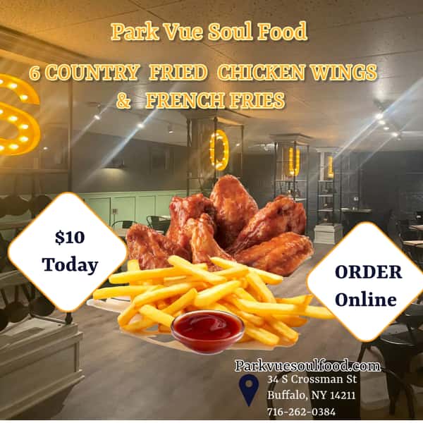 *Special* 6 Country Fried Party Wings and fries DOES NOT INCLUDE SIDES