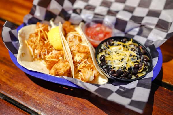 Shrimp Tacos Food Hook'd Pier Bar & Grill in Panama City Beach FL
