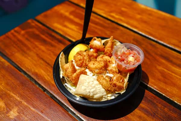 Shrimp Taco Bowl Food Hook'd Pier Bar & Grill in Panama City Beach FL
