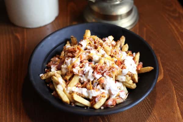 Loaded Bacon Queso Fries or tots