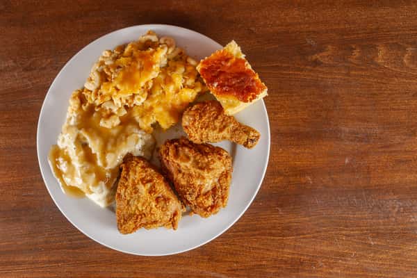 Three Piece Chicken Two Thighs And Leg Meal