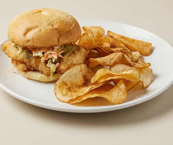 Beer Battered Rock Cod Sandwich