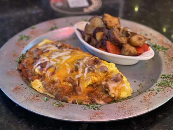 Bud's Famous Chili Cheese Omelette