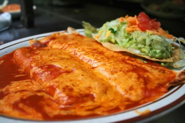plate of enchiladas