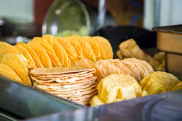 assorted tortillas in a basket