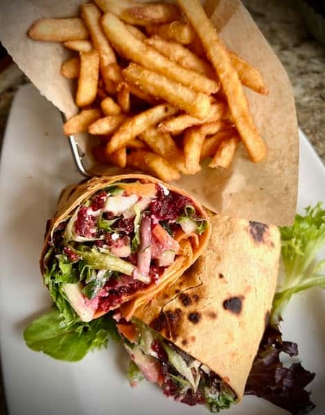 Crispy Beet Veggie Wrap