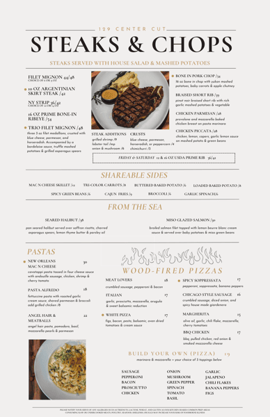 Food Menu pt. 1