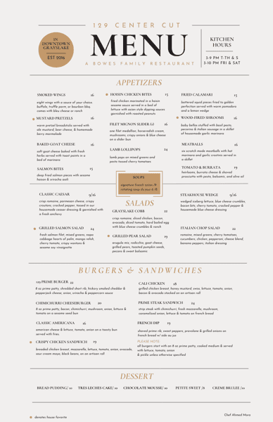 Food Menu pt. 2
