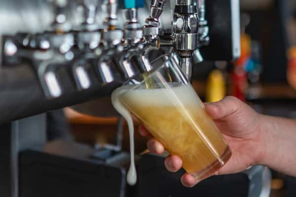 Beer being poured