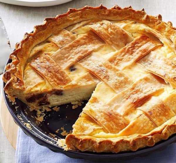 Orange Chocolate Ricotta Pie