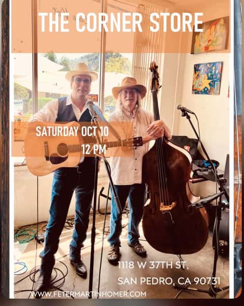 🎶 Live music today at The Corner Store! 🎶

Join us this Saturday, October 10th, from 12–3 PM for great music with Feter Martin Homer and Earnie Neagle. Enjoy breakfast or lunch, grab your favorite drink, and spend the afternoon with us by the coast. Admission is free!

📍 The Corner Store
1118 W. 37th St., San Pedro, CA 90731

Follow and support:
🎤 Feter Martin Homer — @fetermartinhomer
🎻 Earnie Neagle — @barefootbassist
☕ The Corner Store — @thecornerstoresanpedro

#LiveMusic #SanPedro #TheCornerStore #SupportLocalMusic