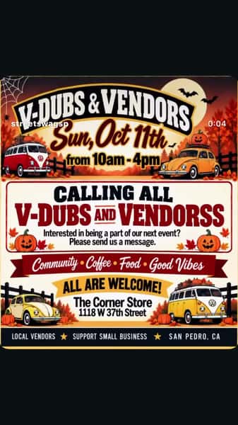 🚨 CALLING ALL VENDORS! 🚨

Our first V-Dubs & Vendors Pop-Up was such a success that we decided to do it again this Sunday October 11th✌️🚐🛍️

This time around, we’re looking for specific types of vendors to help us create a fun and unique mix for the event.

✨ Only about 8 vendor spots available!

Interested in joining us? Send us a DM and tell us a little about what you offer!

If your business is a great fit for this event, we’ll reach out with registration details. Spots will then be filled on a first-come, first-served basis.

Tag a vendor you think would be a great fit! 👇