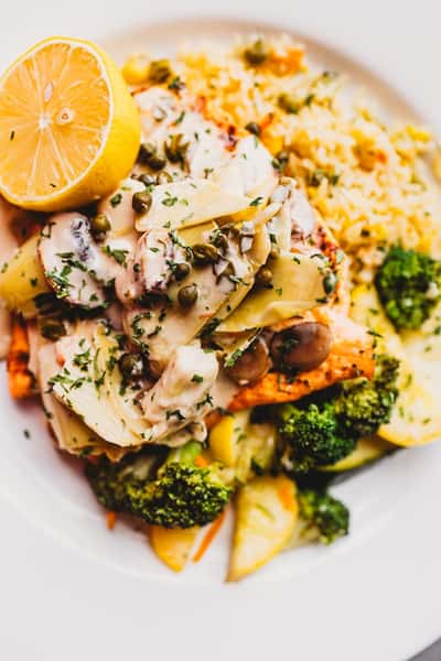 Amazing salmon piccata