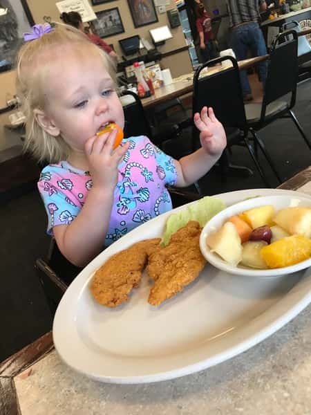 Kids Chicken Strips with French Fries or Fruit