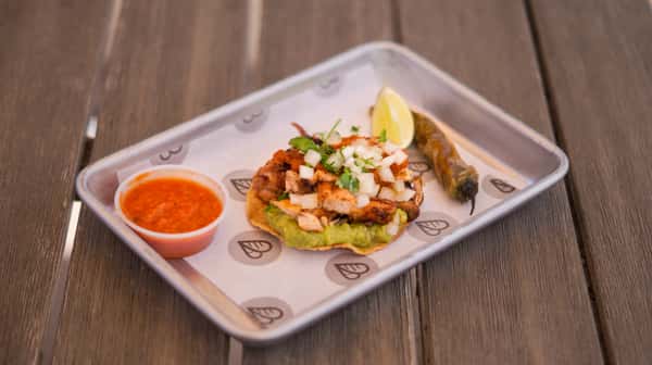 Pollo Asado Tostada