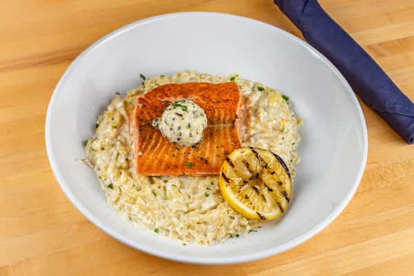 Lemon Orzo Salmon