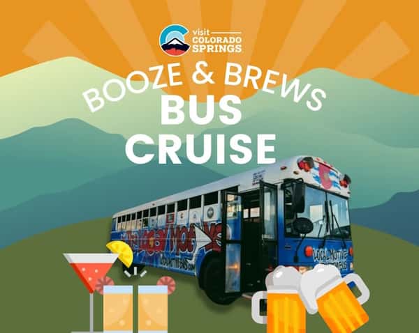 Visit Colorado Springs is partnering with The Local Motive Party Bus for a "Booze & Brews Bus Cruise" special route on two evenings in February.