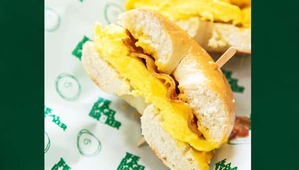 BAGEL W EGG, BACON, & CHEESE