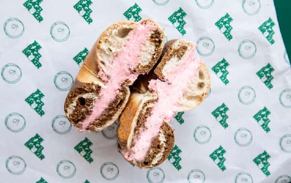 Bagel with Strawberry Cream Cheese