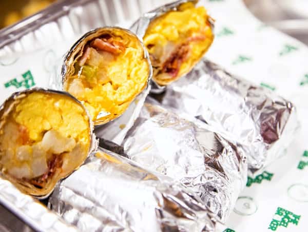 5 Burrito, Egg, Cheese, & Meat or Avocado (5 Per Order)