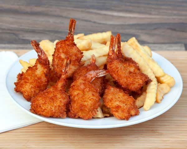 12 Large Jumbo Wild Shrimp & Fries Combo