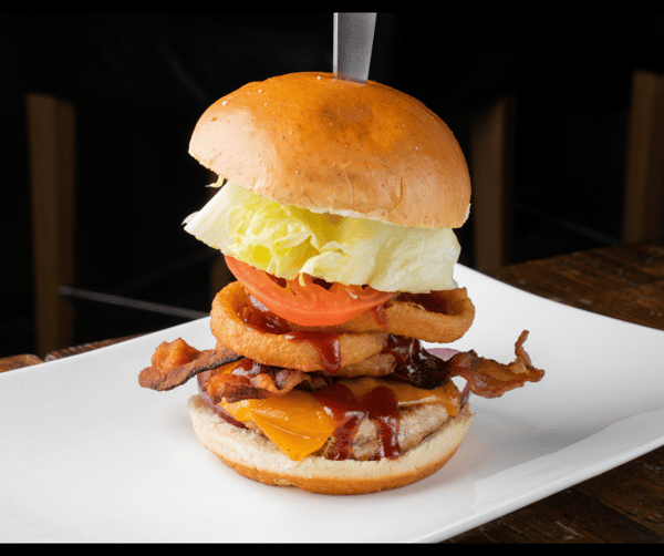 Messy Engagement BBQ Burger