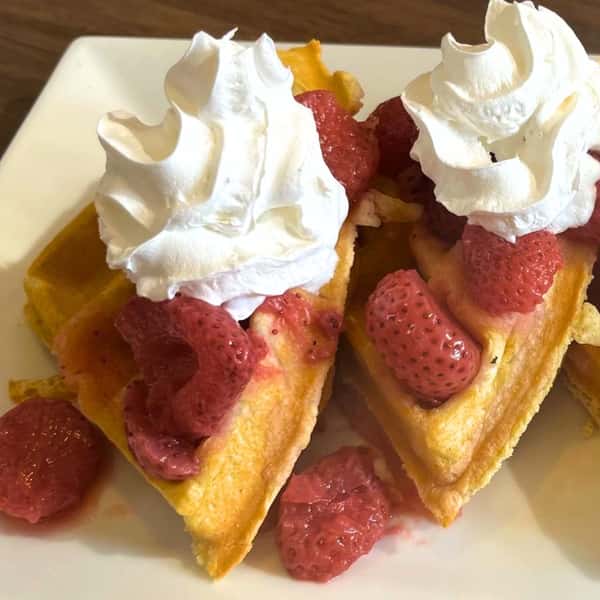 Strawberry and Cream Waffle