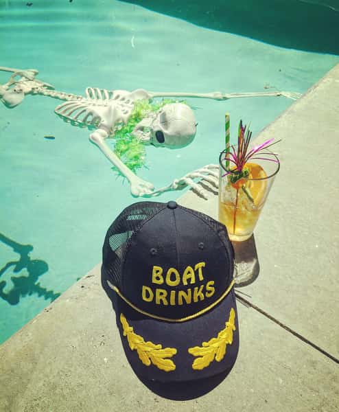 Pool Skeleton Hat