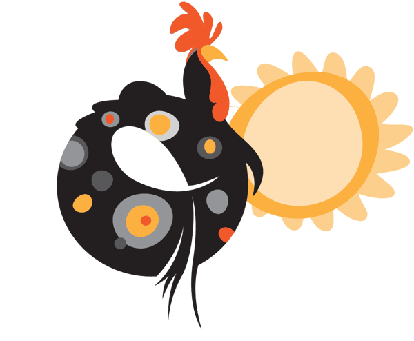 rooster and sun logo