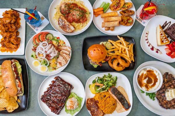 various dishes on a table