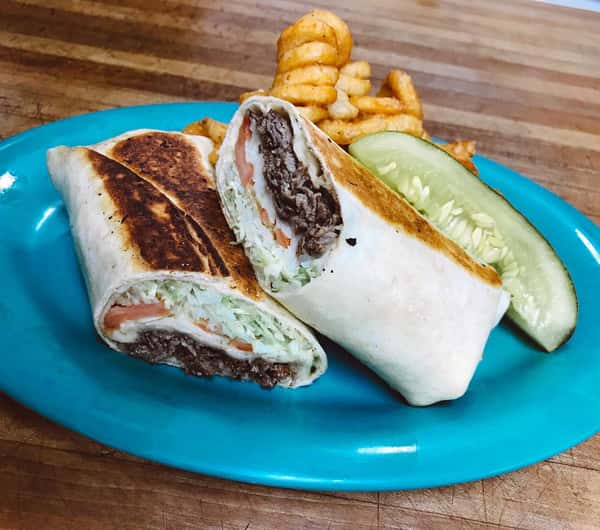 Grilled Philly Cheesesteak Wrap