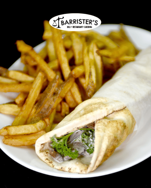 wrap and fries