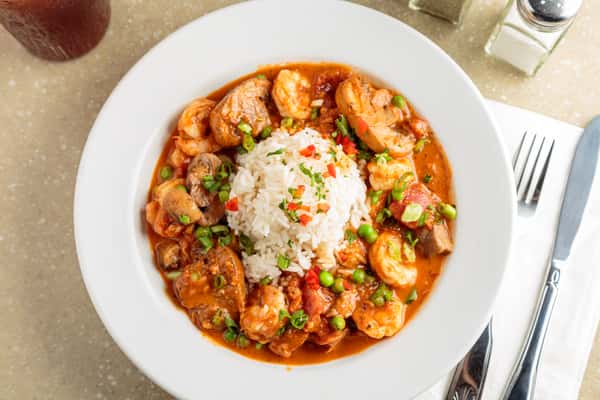 Shrimp Creola with Pasta or Rice