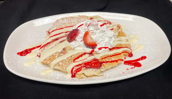 Strawberries and Cream Pancakes