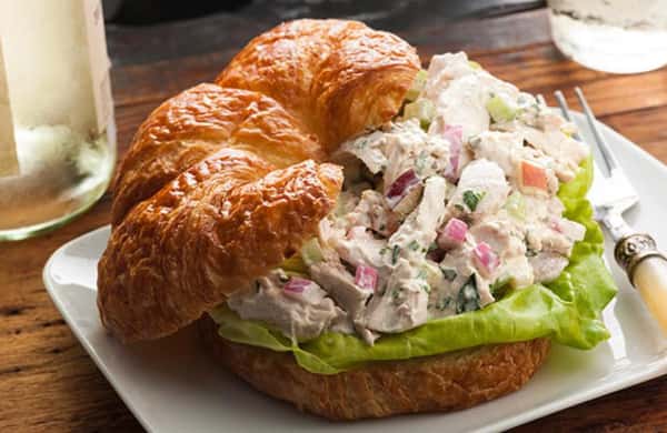croissant with chicken salad