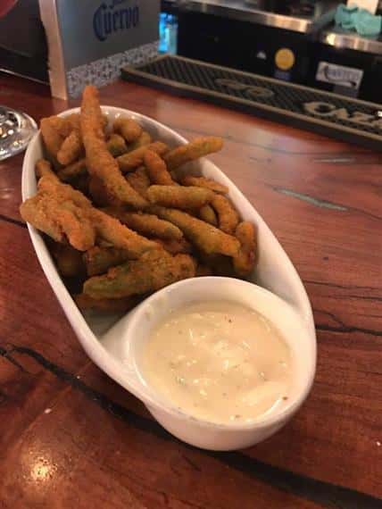 appetizer with dipping sauce